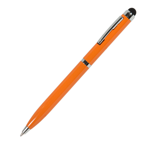 Ручка шариковая со стилусом CLICKER TOUCH оранжевая