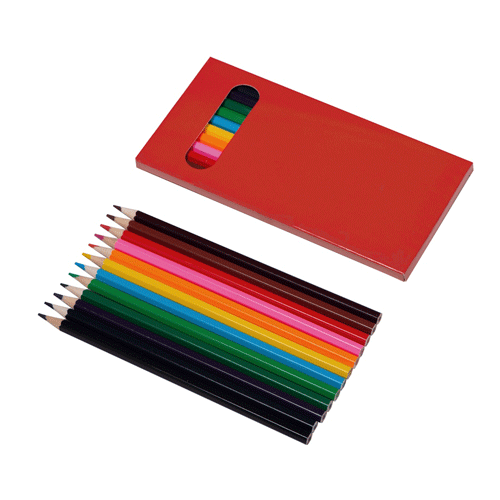 Набор из 12 шестигранных цветных карандашей «Hakuna Matata» красный