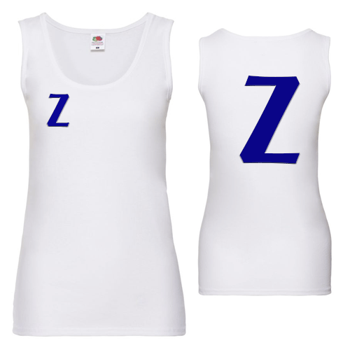 Майка-футболка женская с надписью Z белая