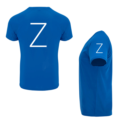 Мужская футболка с буквой Z синяя 