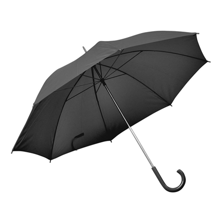 Зонт-трость Лоу черный с нанесением логотипа
