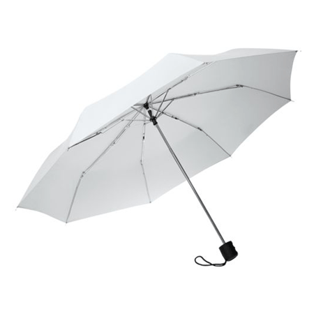 Зонт с логотипом складной Оми белый 