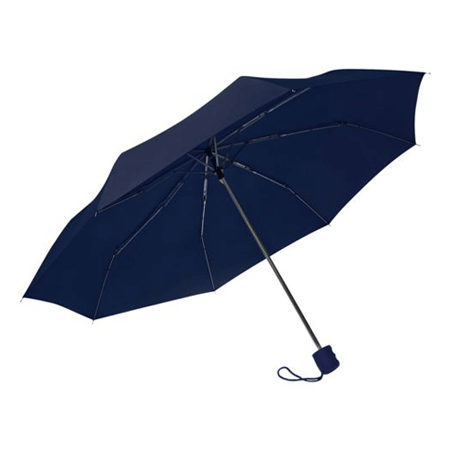 Зонт с логотипом компании складной "Оми" темно-синий 