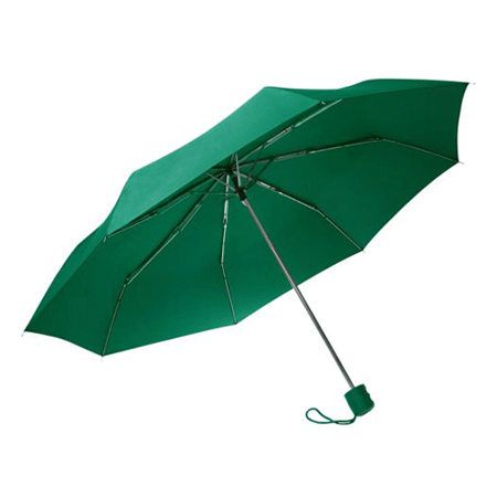 Зонт под логотип компании складной Оми зеленый
