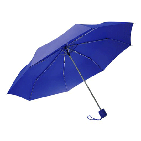 Зонт под логотип на заказ складной Оми синий 