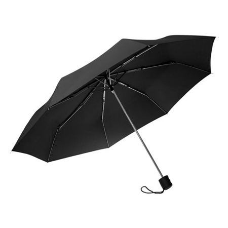 Зонт с логотипом складной Оми черный 