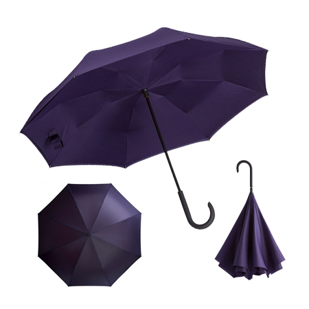 Зонт-трость Наоборот темно-фиолетовый