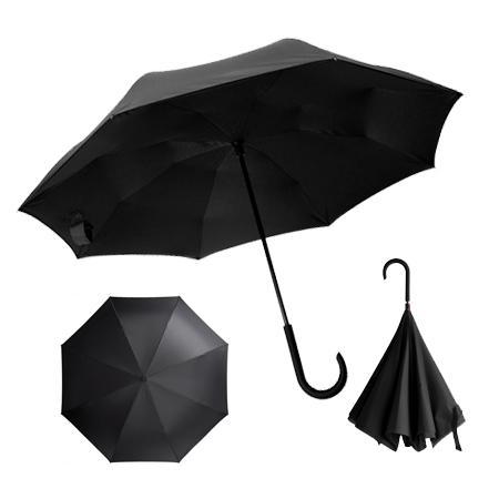 Зонт-трость "Наоборот" черный