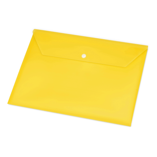 Папка - конверт на кнопке Letter желтая