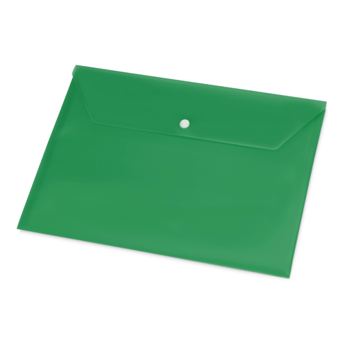 Папка - конверт на кнопке Letter зеленая