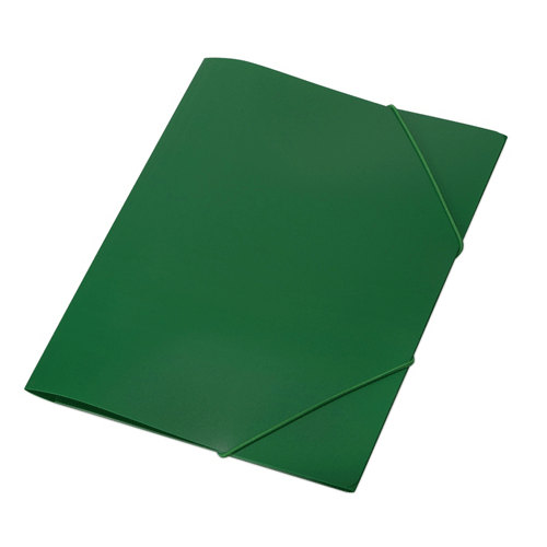 Папка на резинке А4 формата зеленая