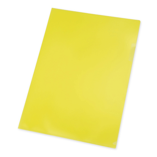 Папка-уголок А4 формата желтая