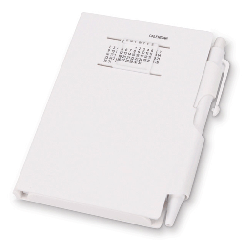 Записная книжка с ручкой и «вечным» календарем Альманах белая