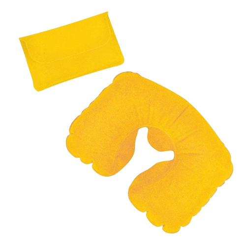 Подушка надувная "Fly" желтая