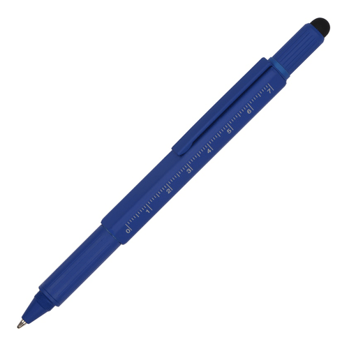 Ручка-стилус «Tool» с уровнем и отверткой синяя