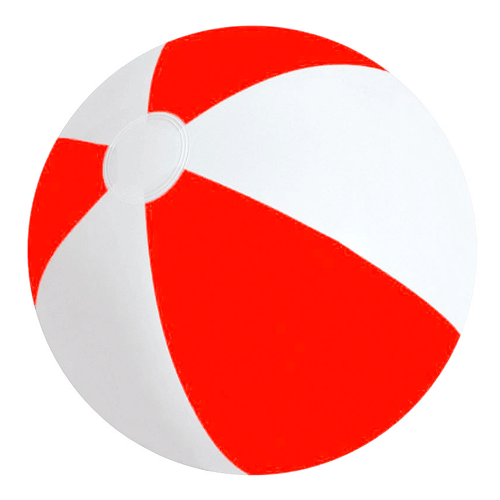 Мяч надувной Зебра бело-красный
