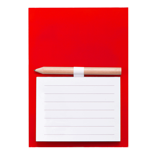 Магнит с листами для записи и карандашом YAKARI красный