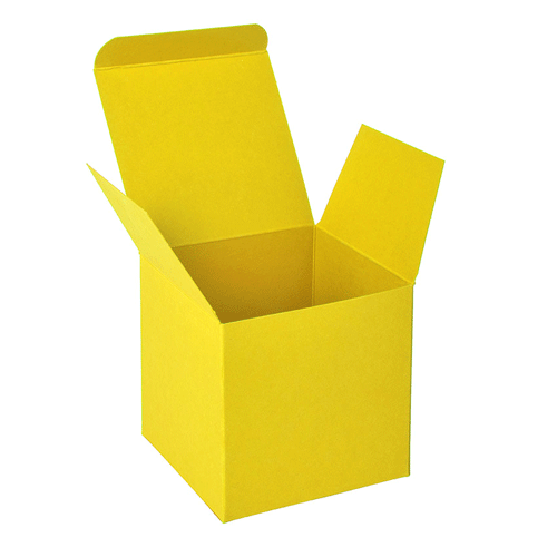 Коробка подарочная CUBE желтая