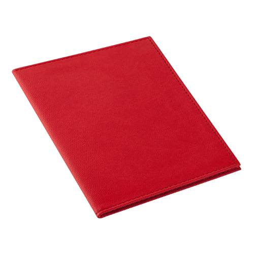 Обложка для паспорта Twill красная сделана из искусственной кожи. Размеры: 9,5х13,8 см. Рекомендуемые способы нанесения: тиснение блинт, шелкография, тампопечать. Минимальный тираж 50 штук.