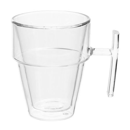 Чашка с двойными стенками Double прозрачная