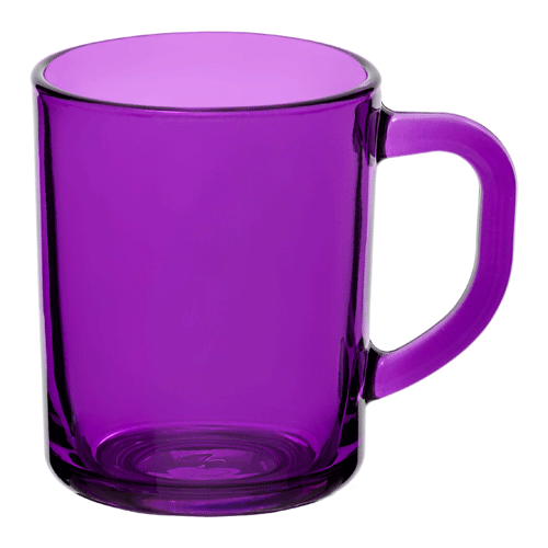 Кружка стеклянная Энжой фиолетовая