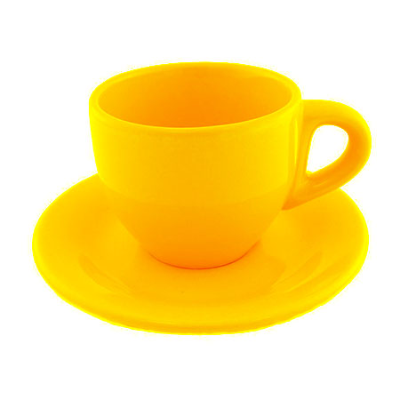 Кофейные пары керамические желтые Карусель