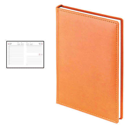 Ежедневник датированный оранжевый VELVET А5 формата на 2022 год