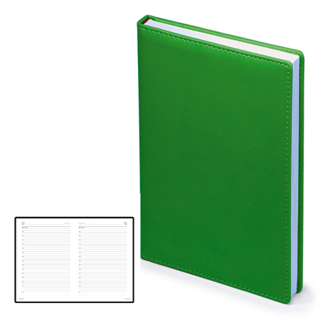 Ежедневник недатированный зеленый флуор Velvet А5