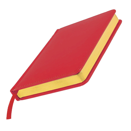 Ежедневник недатированный красный JOY А5 формата