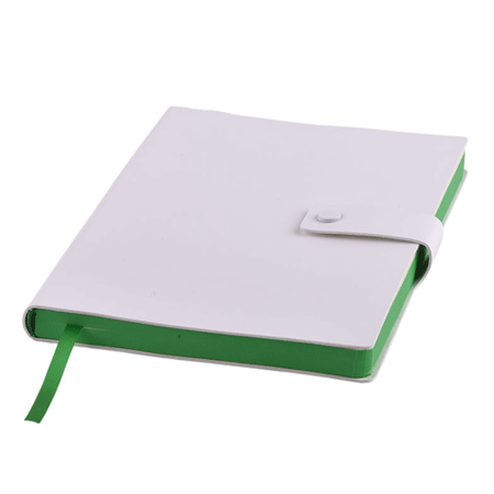 Ежедневник недатированный белый с зеленым STELLAR А5 