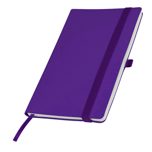 Бизнес-блокнот фиолетовый на резинке GRACY А5 